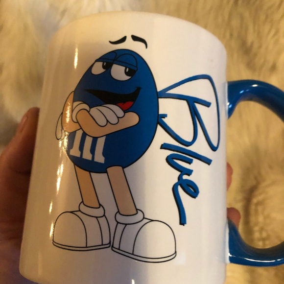 M&M BLUE Candy Character Ceramic Mug Coffee Cup Perfect Vintage. - Picture 5 of 6